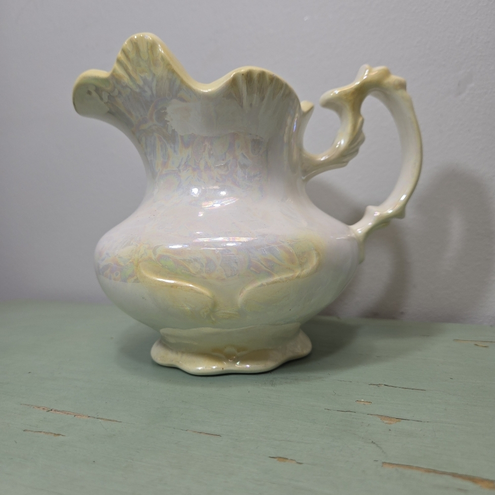 Arnel's Ritzy Yellow Irredescent Pitcher Vase